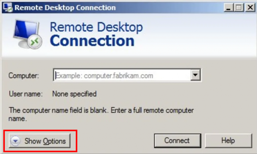 Desktop connection