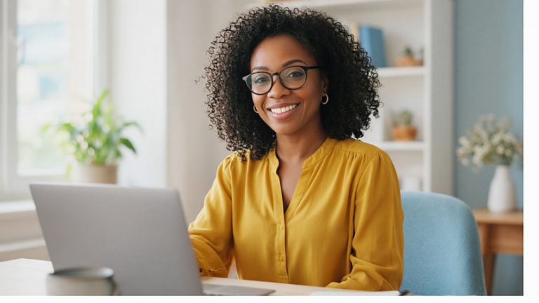 A person opening a laptop and signing in to a cloud desktop through a web browser