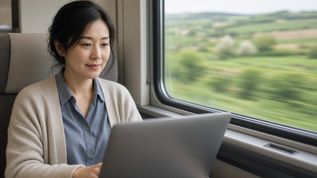 A person waiting at a laptop while a website change takes effect