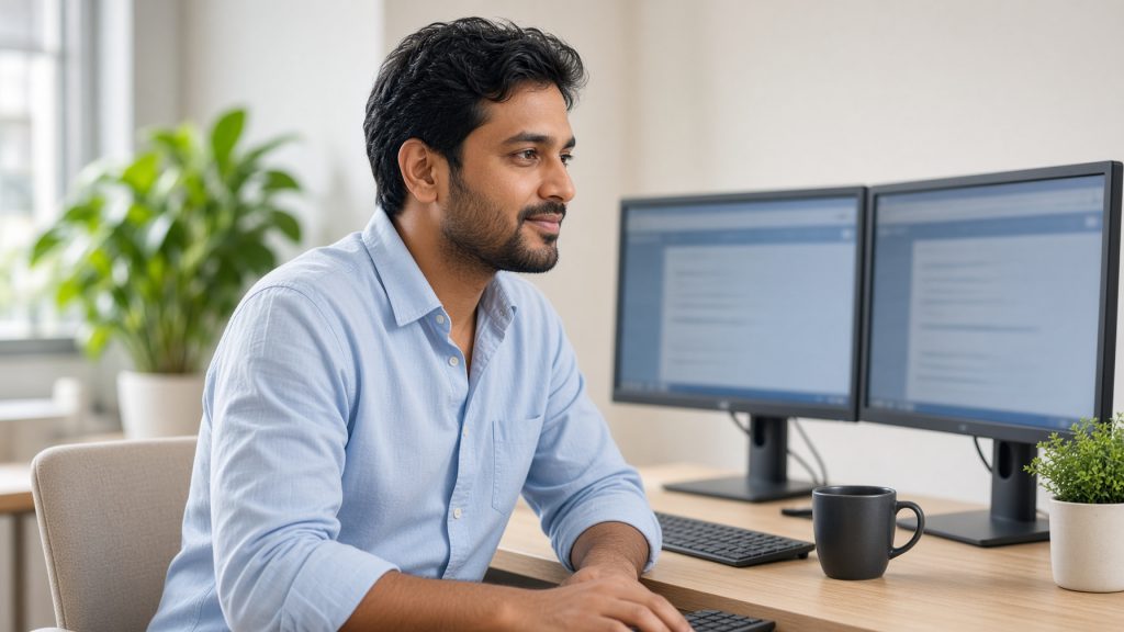 A web developer checking which page loads at the root of a website